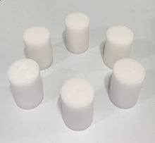 Load image into Gallery viewer, Crate&amp;Barrel Case of 6 Unscented 4X6 White and Ivory Pillar Candles
